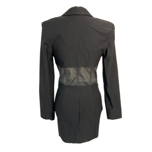 Michael Costello x REVOLVE Chase Jacket Dress in Black Medium New Womens Blazer - Picture 6 of 9